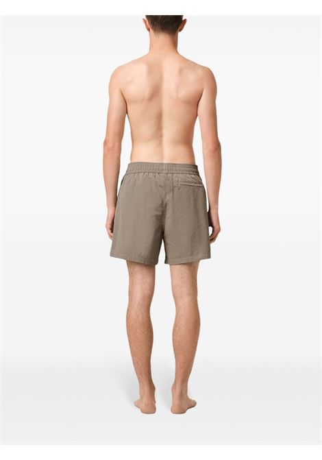 Ash grey contrast-stitching swim shorts Ami paris - men AMI PARIS | HBW006PA00270952